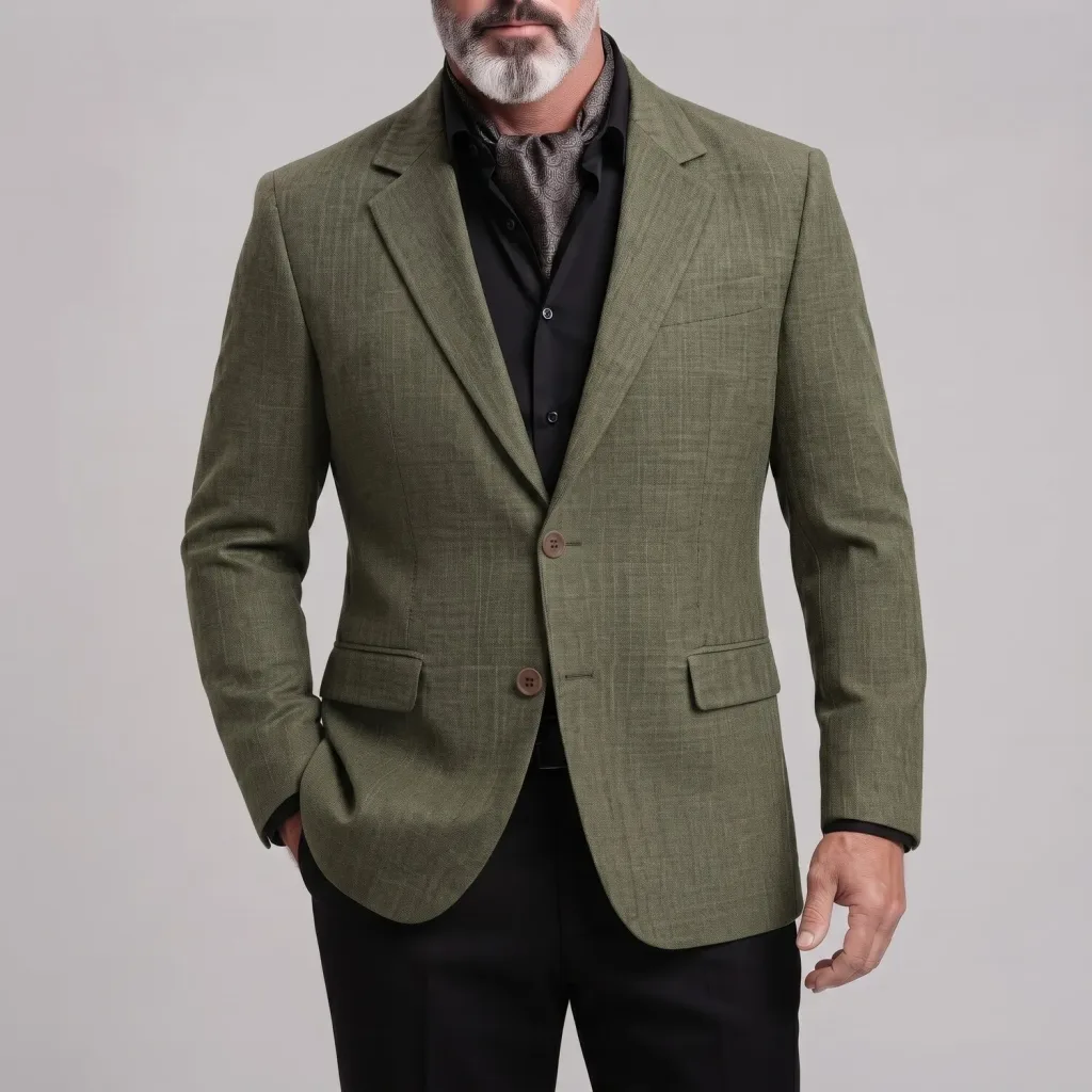 Men's Vintage Solid Color Notched Lapel Single-Breasted Slim Fit Blazer